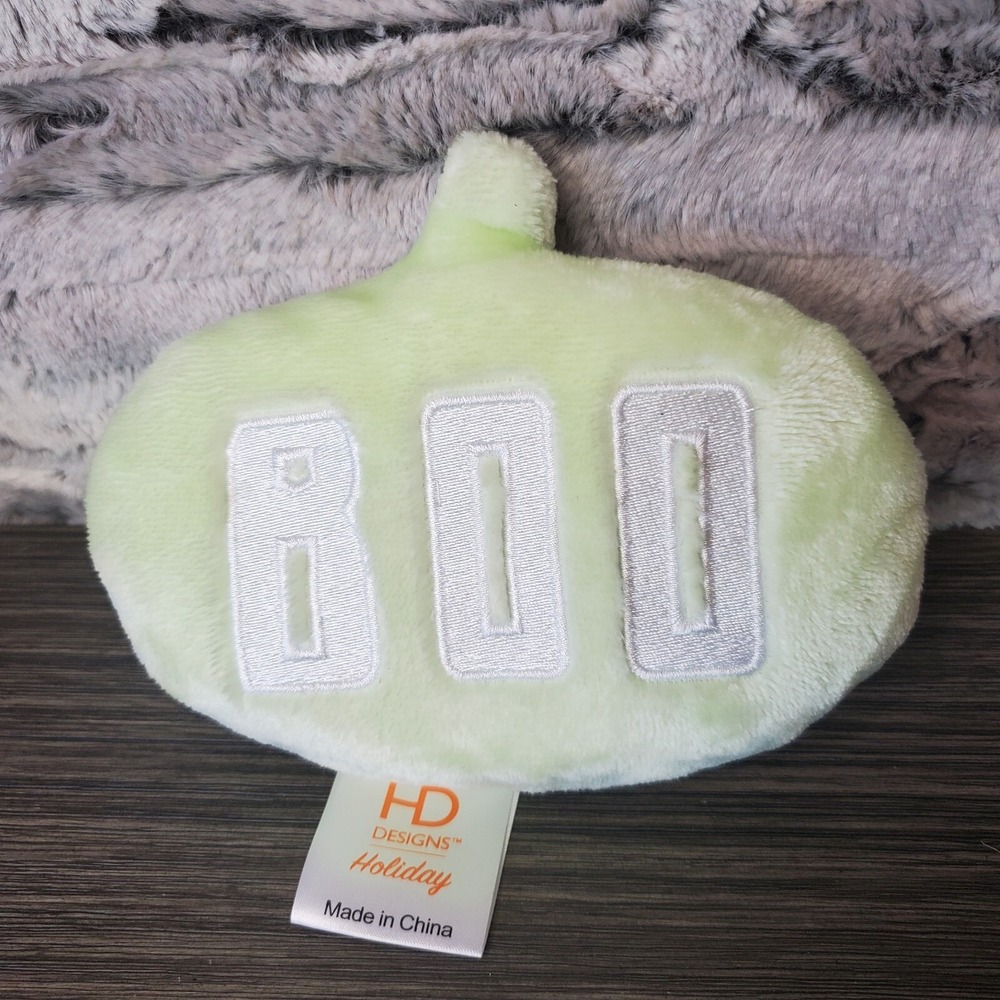 BOO Talking Bubble Mint Green Halloween Plush Mini Pillow - HD Designs